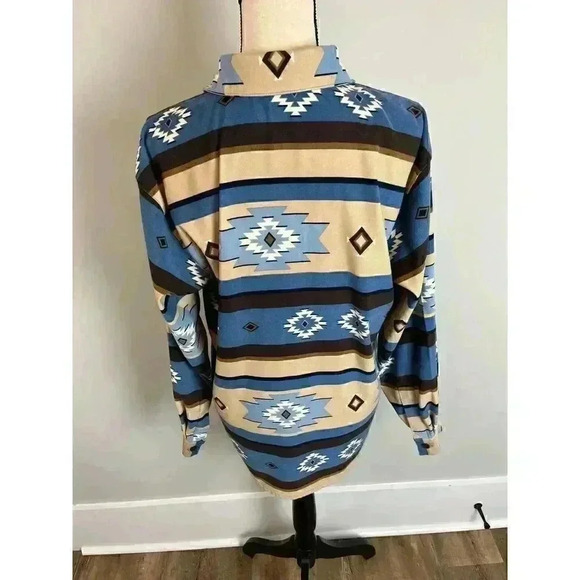 Vintage Capacity Women's Southwestern Aztec Western Rancher Button Up Shirt M - Picture 7 of 11